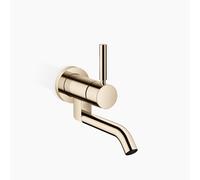 Dornbracht META mezclador monomando mural de lavabo sin juego de desagüe, 185mm de proyección, 36805660-26, Color: Oro claro