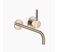Dornbracht META mezclador monomando mural de lavabo sin juego de desagüe, proyección 250mm, caño fijo, 36863660-26, Color: Oro claro