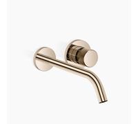 Dornbracht META PURE mezclador monomando mural de lavabo sin juego de desagüe, proyección 250mm, caño fijo, 36861664-26, Color: Oro claro