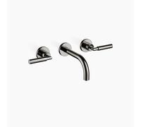 Dornbracht TARA Mezclador mural para lavabo sin juego de desagüe, proyección 160mm, kit de montaje final, 36707882-19, Color: Cromo oscuro