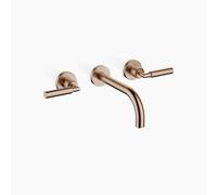 Dornbracht TARA Mezclador mural para lavabo sin juego de desagüe, proyección 190mm, kit de montaje final, 36712882-42, Color: bronce cepillado