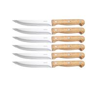 Dorre Cuchillo de carne BBQ Acero inoxidable. 6-pack. caja de madera de acacia. 22.5 × 2 cm