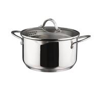 Dorre Olla con tapa de vidrio Kosmo 22 cm 3 L acero inoxidable