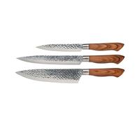 Dorre Set de 3 cuchillos Akira acero inoxidable marrón