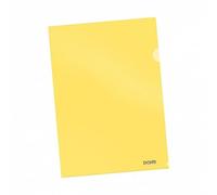 Dosier angulo recto dohe pp cristal 120µ a4 amarillo paquete de 10