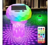Dosificador Cloro Piscina con luz Solar, Termómetro, RGB Cambio de Color