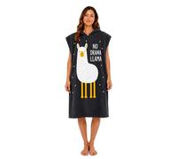 DOTBUY-SHOP Poncho de Surf con Capucha, Poncho Toalla de Microfibra para Adultos con Estampado de Alpaca, Secado Rápido y Ligero Portátil, Playa Toalla para Hombre y Muje