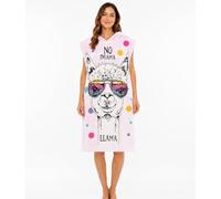 DOTBUY-SHOP Poncho de Surf con Capucha, Poncho Toalla de Microfibra para Adultos con Estampado de Alpaca, Secado Rápido y Ligero Portátil, Playa Toalla para Hombre y Muje