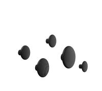 Muuto Set de 5 colgadores de pared The Dots negro