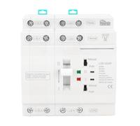 Double Power ATS 4P 63A Interruptor Automático Transferencia - Conmutador de Red Eléctrica para Montaje en Carril DIN 35mm, Fuente de Alimentación Ininterrumpida para Hogar
