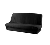 Douceur d'Intérieur - 1603194, Funda De Sofa Cama, 120 x 140 Cm, 185 x 200 Cm, Essentiel, Poliéster Liso, Negro