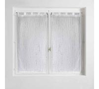 Douceur d'Intérieur 1626528 Par, Poliéster, Blanco, 2 x 90 x 120 CM