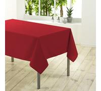Douceur d'Intérieur - 1720199, Mantel Rectangular, 140 X 200 Cm, Essentiel, Poliéster Liso, Rojo
