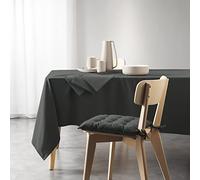 Douceur d'Intérieur 1731157 Mistral - Mantel Rectangular (140 x 240 cm, algodón Reciclado), Color Gris