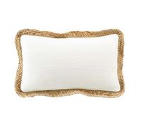 Douceur d'Intérieur akina - cojín con Funda extraíble (30 x 50 cm) Natural, algodón y poliéster con Yute