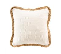 Douceur d'Intérieur akina - cojín con Funda extraíble (45 x 45 cm) Natural, algodón y poliéster con Yute