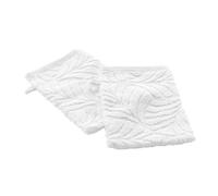 Douceur d'Intérieur Amazone - 2 Manoplas de baño, 15 x 21 cm, Blancas, de 100% algodón