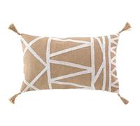 Douceur d'Intérieur Asmara - cojín con Funda extraíble (30 x 50 cm), polialgodón Liso con Yute Afelpado