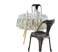 Douceur d'Intérieur Aurea - Mantel Cristal Redondo (140 cm de diámetro), PVC Estampado 14/100e