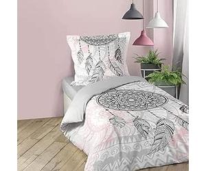 Douceur d'Intérieur Conjunto Rosa de 2 p. 140 x 200 cm, Estampado de 42 Hilos, diseño del Lugar