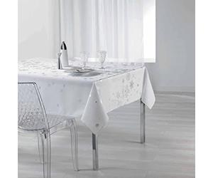 Douceur d'Intérieur Constellation - Mantel, Rectangular, 150 x 240 cm, Blanco, poliéster Estampado Metalizado
