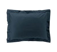 Douceur d'Intérieur - Funda de Almohada (50 x 70 cm) Percaline Azul Noche, Percal de Algodón