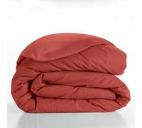 Douceur d'Intérieur - Funda nórdica (240 x 220 cm) Lina Terracotta, 100% algodón