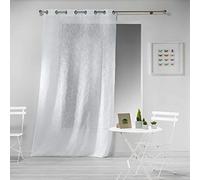 Douceur d'Intérieur Haltona - Panel con Ojales, Efecto Lino, Tejido Haltona, poliéster, Blanco, 240 x 140 cm