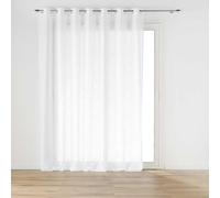 douceur d'intérieur Haltona - Visillo con ojales (240 x 240 cm) blanco, efecto lino tejido