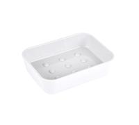 Douceur d'Intérieur Interior 6ASB225BC Suavidad Soap Dish Efecto Soft Touch Blanco 12 x 9 x 3 cm