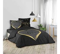 Juego de sábanas de edredón de 3 piezas, 42 hilos, 260 x 220 cm - Diseño "Crazy love"