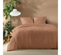 Douceur d'Intérieur - Juego de Cama de 3 Piezas (240 x 220 cm), diseño de heltie Mocha, Microfibra