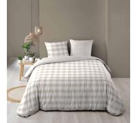 Douceur d'Intérieur - Juego de Cama de 3 Piezas (240 x 220 cm), diseño de Victoria Natural, 100% algodón