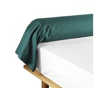 Douceur d'intérieur, Lina Bolster - Funda de Almohada (85 x 185 cm), 100% algodón, Color Esmeralda