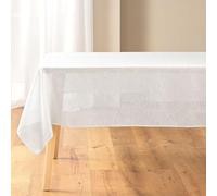 Douceur d'Intérieur - Mantel Rectangular (140 x 240 cm), diseño de Diamantes de imitación de Plata, poliéster Liso e Hilo Metalizado
