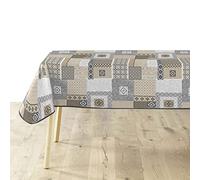 Douceur d'Intérieur Mantel Rectangular (140 x 240 cm) Naturaline Azul, Algodón Tejido, Costa