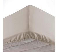 Douceur d'Intérieur Oscar - Sábana Bajera, de Microfibra Lisa, para Cama de Matrimonio, 100% poliéster, 140 x 190 cm, Natural