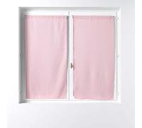 Douceur d'Intérieur, Par de Cortinas de Gasa Rosa de 2 x 60 x 160 cm