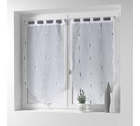 Douceur d'Intérieur, Par de Cortinas Rectas de Chenilla arenada Gris 2 x 70 x 240 cm