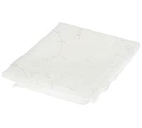 Douceur d'Intérieur, Par Recto pasante de 2 x 60 x 120 cm, con Visillo Bordado, diseño de pequeñas Flores, Color Blanco/Blanco.