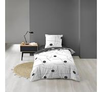 Douceur d'Intérieur Sonate - Juego de Cama de 2 Piezas Reversible (140 x 200 cm), Microfibra Estampada