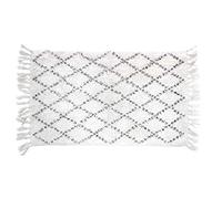 Douceur d'Intérieur Suave Interior, Alfombra de baño (50 x 80 cm) Latika Blanco, Algodón Impreso