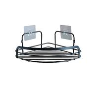 Douceur d'Intérieur Suave interior, Cesta de esquina de ducha (22.8 x 29.8 x 10 cm) con cable Premium Negro, Metal