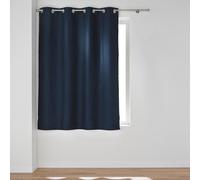 Douceur d'Intérieur Suave Interior, Cortina con Ojales (140 x 180 cm) Crepúsculo Azul, 100% Ocultante Chambray Uni