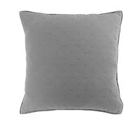 Douceur d'Intérieur Suave Interior, Funda de cojín (60 x 60 cm) Mellow Chic Gris/Blanco, Microfibra Bicolor