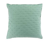 Douceur d'Intérieur Suave Interior, Funda de cojín (60 x 60 cm) Mellow Chic Menta/Blanco, Microfibra Bicolor