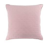 Douceur d'Intérieur Suave Interior, Funda de cojín (60 x 60 cm) Mellow Chic Rosa/Blanco, Microfibra Bicolor