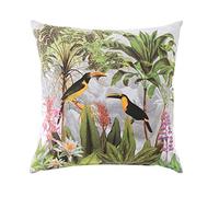Douceur d'Intérieur Suave Interior, Funda de cojín e inserción 60 X 60 Cm Algodón Impreso, Sweet Bird