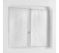Douceur d'Intérieur Suavidad Interior, Par Recto con Trabillas (2 x 60 x 120 cm) Edenia Blanco, Velo Arenado Bordado