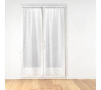 Douceur d'Intérieur Suavidad Interior, Par Recto Passe-Tringle (2 x 70 x 240 cm) Olympia Gris, Velo Arenado Bordado